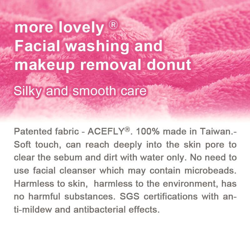 Facial washing and makeup removal donut/pad