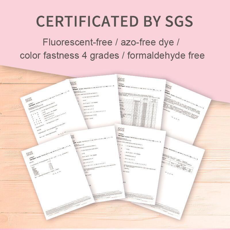 Our cosmetic makeup remover pads certificate by SGS