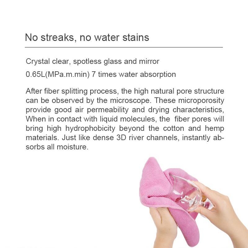 Microfiber car washing towels have no streaks, no water stains