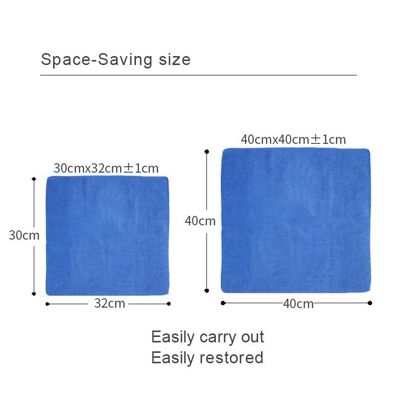 Dimensions of car washing towels: 32 cm*30 cm; 40 cm*40 cm