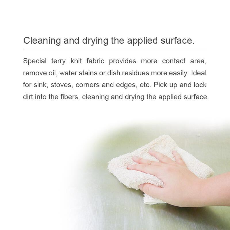Cleaning and drying the applied surface with a kitchen towel