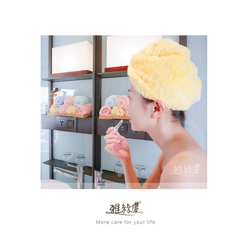 ACEFLY hair drying turban/cap on model