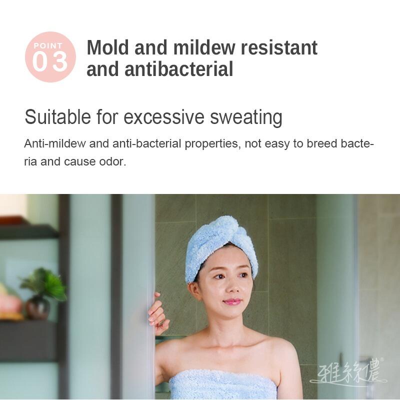 Mold and mildew resistant and antibacterial hair turban