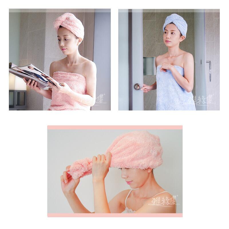 Drying hair with microfiber turban