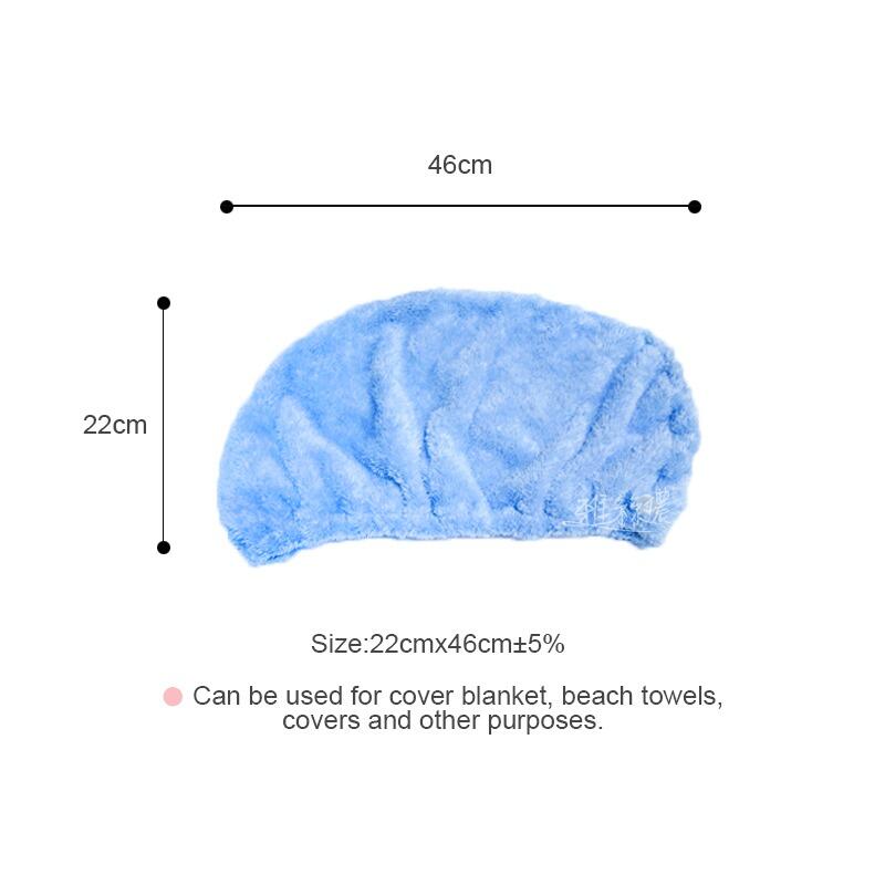 Dimensions of microfiber hair drying turban: 46 cm * 22 cm